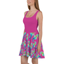 Load image into Gallery viewer, Purple Seahorse - Skater Dress
