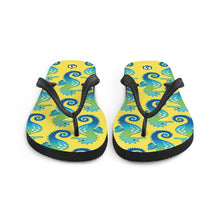 Load image into Gallery viewer, Yellow Seahorse Flip-Flops - Seastorm Apparel Summer Collection
