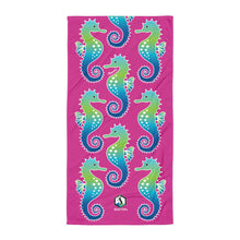 Cargar imagen en el visor de la galería, Pink Seahorse Towel - Seastorm Apparel Summer Collection
