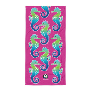 Pink Seahorse Towel - Seastorm Apparel Summer Collection