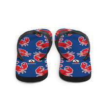 Load image into Gallery viewer, Royal Blue Crab Flip-Flops - Seastorm Apparel Summer Collection
