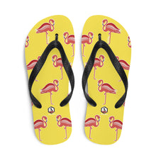 Load image into Gallery viewer, Yellow Flamingo Flip-Flops - Seastorm Apparel Summer Collection
