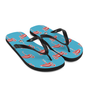 Blue Flamingo Flip-Flops - Seastorm Apparel Summer Collection