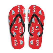Load image into Gallery viewer, Red Lighthouse Flip-Flops - Seastorm Summer Collection
