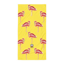 Cargar imagen en el visor de la galería, Yellow Flamingo Towel - Seastorm Apparel Summer Collection

