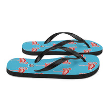 Load image into Gallery viewer, Blue Flamingo Flip-Flops - Seastorm Apparel Summer Collection
