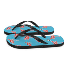 Load image into Gallery viewer, Blue Flamingo Flip-Flops - Seastorm Apparel Summer Collection
