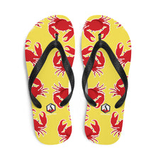 Cargar imagen en el visor de la galería, Yellow Crab Flip-Flops - Seastorm Apparel Summer Collection
