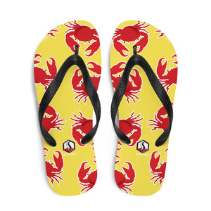Yellow Crab Flip-Flops - Seastorm Apparel Summer Collection
