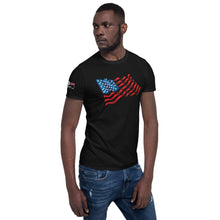 Cargar imagen en el visor de la galería, USA Flag Short-Sleeve Unisex T-Shirt
