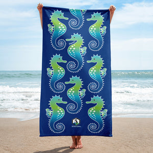 Blue Seahorse Towel - Seastorm Apparel Summer Collection
