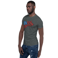 Cargar imagen en el visor de la galería, USA Flag Short-Sleeve Unisex T-Shirt
