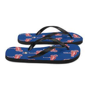 Royal Blue Flamingo Flip-Flops - Seastorm Apparel Summer Collection