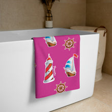 Načíst obrázek do prohlížeče Galerie, Pink Lighthouse Towel - Seastorm Apparel Summer Collection
