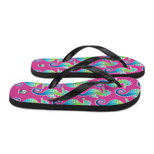 Load image into Gallery viewer, Pink Seahorse Flip-Flops - Seastorm Apparel Summer Collection
