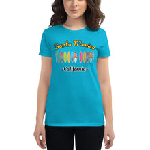 Cargar imagen en el visor de la galería, Santa Monica California Women&#39;s short sleeve t-shirt
