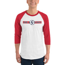 Load image into Gallery viewer, Seastorm Red - 3/4 sleeve raglan shirt
