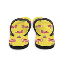 Load image into Gallery viewer, Yellow Flamingo Flip-Flops - Seastorm Apparel Summer Collection
