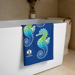 Blue Seahorse Towel - Seastorm Apparel Summer Collection