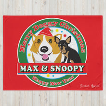 Load image into Gallery viewer, Merry Doggy Christmas Throw Blanket
