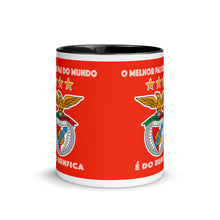 Load image into Gallery viewer, Benfica Mug with Color Inside O Melhor Pai do mundo e do Benfica

