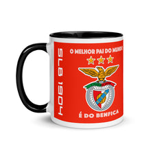 Load image into Gallery viewer, Benfica Mug with Color Inside O Melhor Pai do mundo e do Benfica
