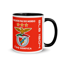 Cargar imagen en el visor de la galería, Benfica Mug with Color Inside O Melhor Pai do mundo e do Benfica
