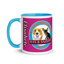Load image into Gallery viewer, Elisabete Crazy Dogs Live Here Mug with Color Inside
