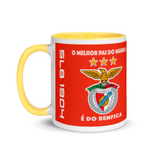 Načíst obrázek do prohlížeče Galerie, Benfica Mug with Color Inside O Melhor Pai do mundo e do Benfica
