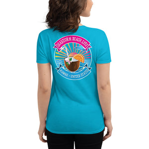 Seastorm Beach Life Hawaii USA, Cold Colors - Women's short sleeve t-shirt