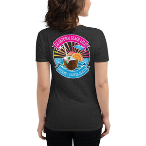 Seastorm Beach Life Hawaii USA, Cold Colors - Women's short sleeve t-shirt